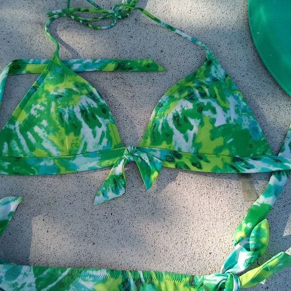 Victoria's Secret Neon Yellow Green Blue Bikini - Picture 2 of 16